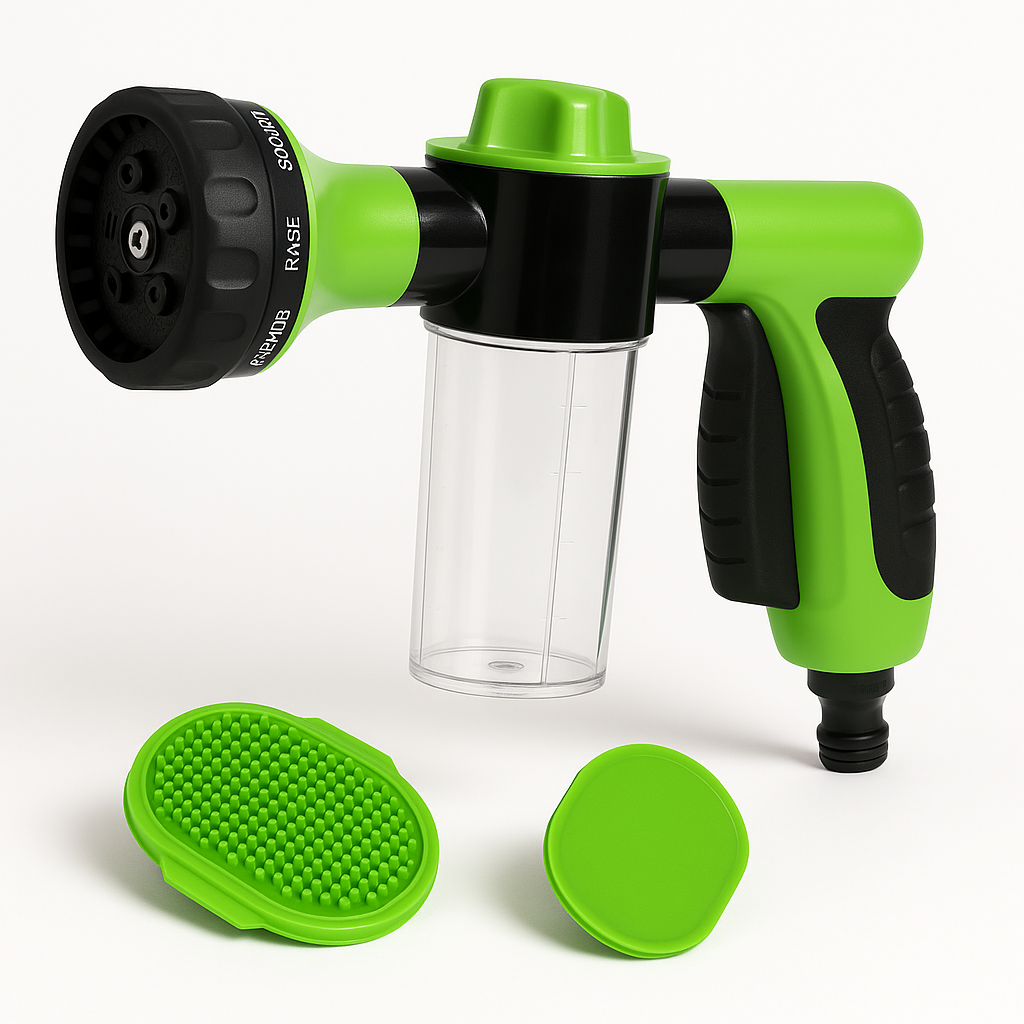 Kit Pistola de Baño + Cepillo para Mascotas™