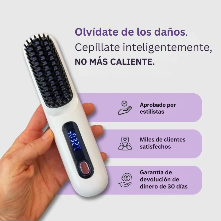 Cepillo Alisador Portátil Inalámbrico